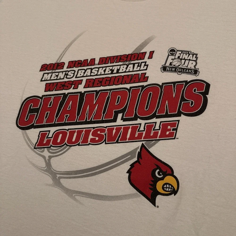 Champion Louisville Cardinals 2012 Final Four Champions T-Shirt Mens XL Crewneck